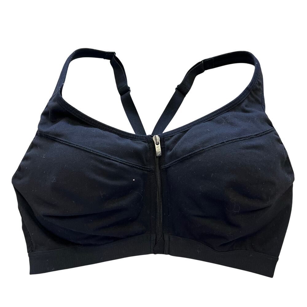 Victoria's Secret Black Front-Zip Sports Bra